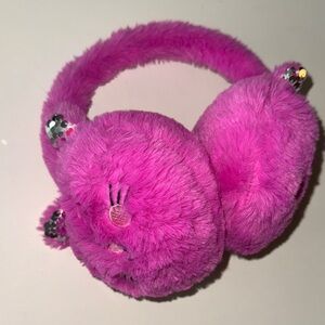 Fuzzy Pink Cat Ear Muffs